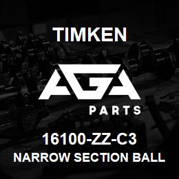 16100-ZZ-C3 Timken NARROW SECTION BALL BEARINGS (16000, 16100) | AGA Parts