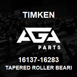 16137-16283 Timken TAPERED ROLLER BEARINGS - TS (TAPERED SINGLE) IMPERIAL | AGA Parts