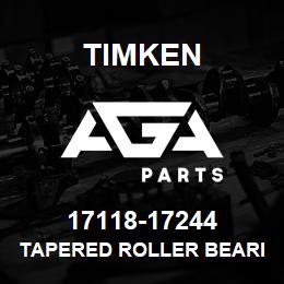 17118-17244 Timken TAPERED ROLLER BEARINGS - TS (TAPERED SINGLE) IMPERIAL | AGA Parts