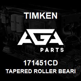 171451CD Timken TAPERED ROLLER BEARINGS - DOUBLE TAPERED CUP - IMPERIAL | AGA Parts