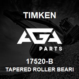 17520-B Timken TAPERED ROLLER BEARINGS - SINGLE FLANGED CUPS - IMPERIAL | AGA Parts