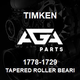 1778-1729 Timken TAPERED ROLLER BEARINGS - TS (TAPERED SINGLE) IMPERIAL | AGA Parts