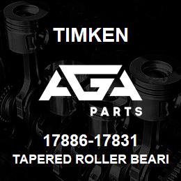 17886-17831 Timken TAPERED ROLLER BEARINGS - TS (TAPERED SINGLE) IMPERIAL | AGA Parts