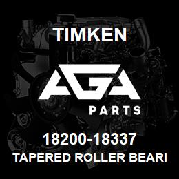 18200-18337 Timken TAPERED ROLLER BEARINGS - TS (TAPERED SINGLE) IMPERIAL | AGA Parts