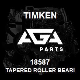 18587 Timken TAPERED ROLLER BEARINGS - SINGLE CONES - IMPERIAL | AGA Parts