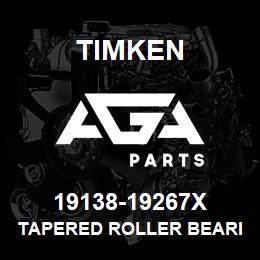 19138-19267X Timken TAPERED ROLLER BEARINGS - TS (TAPERED SINGLE) IMPERIAL | AGA Parts