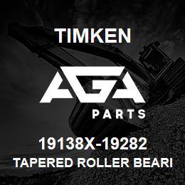 19138X-19282 Timken TAPERED ROLLER BEARINGS - TS (TAPERED SINGLE) IMPERIAL | AGA Parts