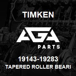 19143-19283 Timken TAPERED ROLLER BEARINGS - TS (TAPERED SINGLE) IMPERIAL | AGA Parts