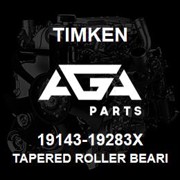 19143-19283X Timken TAPERED ROLLER BEARINGS - TS (TAPERED SINGLE) IMPERIAL | AGA Parts