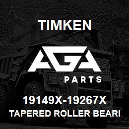 19149X-19267X Timken TAPERED ROLLER BEARINGS - TS (TAPERED SINGLE) IMPERIAL | AGA Parts