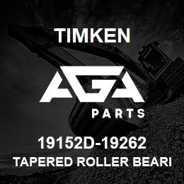 19152D-19262 Timken TAPERED ROLLER BEARINGS - TDI (TAPERED DOUBLE INNER) IMPERIAL | AGA Parts