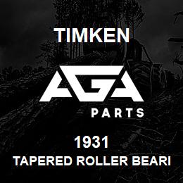 1931 Timken TAPERED ROLLER BEARINGS - SINGLE CUPS - IMPERIAL | AGA Parts