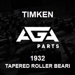 1932 Timken TAPERED ROLLER BEARINGS - SINGLE CUPS - IMPERIAL | AGA Parts