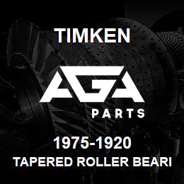 1975-1920 Timken TAPERED ROLLER BEARINGS - TS (TAPERED SINGLE) IMPERIAL | AGA Parts