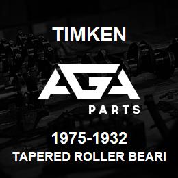 1975-1932 Timken TAPERED ROLLER BEARINGS - TS (TAPERED SINGLE) IMPERIAL | AGA Parts