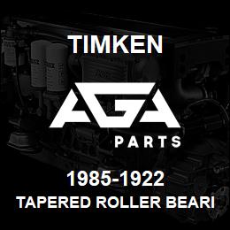 1985-1922 Timken TAPERED ROLLER BEARINGS - TS (TAPERED SINGLE) IMPERIAL | AGA Parts