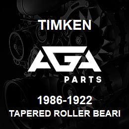 1986-1922 Timken TAPERED ROLLER BEARINGS - TS (TAPERED SINGLE) IMPERIAL | AGA Parts