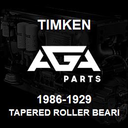 1986-1929 Timken TAPERED ROLLER BEARINGS - TS (TAPERED SINGLE) IMPERIAL | AGA Parts