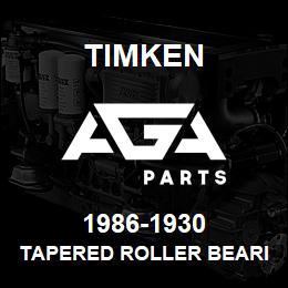 1986-1930 Timken TAPERED ROLLER BEARINGS - TS (TAPERED SINGLE) IMPERIAL | AGA Parts