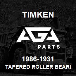 1986-1931 Timken TAPERED ROLLER BEARINGS - TS (TAPERED SINGLE) IMPERIAL | AGA Parts