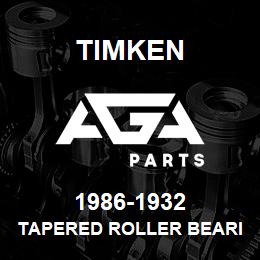 1986-1932 Timken TAPERED ROLLER BEARINGS - TS (TAPERED SINGLE) IMPERIAL | AGA Parts