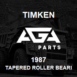 1987 Timken TAPERED ROLLER BEARINGS - SINGLE CONES - IMPERIAL | AGA Parts