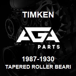 1987-1930 Timken TAPERED ROLLER BEARINGS - TS (TAPERED SINGLE) IMPERIAL | AGA Parts