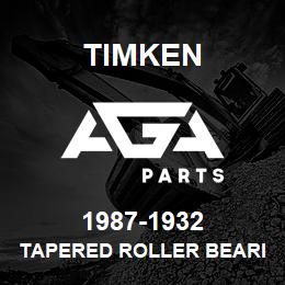 1987-1932 Timken TAPERED ROLLER BEARINGS - TS (TAPERED SINGLE) IMPERIAL | AGA Parts