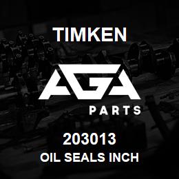 203013 Timken OIL SEALS INCH | AGA Parts