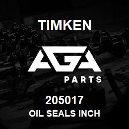 205017 Timken OIL SEALS INCH | AGA Parts