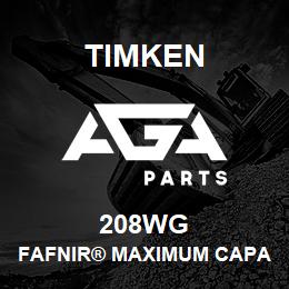 208WG Timken FAFNIR® MAXIMUM CAPACITY BALL BEARINGS (200W, 300W) | AGA Parts