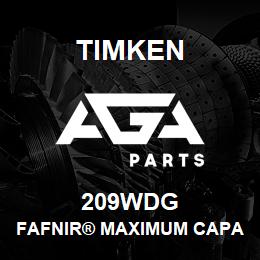 209WDG Timken FAFNIR® MAXIMUM CAPACITY BALL BEARINGS (200W, 300W) | AGA Parts