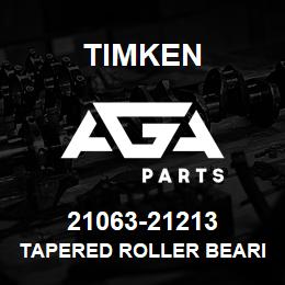 21063-21213 Timken TAPERED ROLLER BEARINGS - TS (TAPERED SINGLE) IMPERIAL | AGA Parts