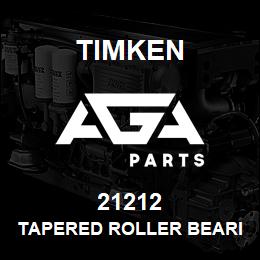 21212 Timken TAPERED ROLLER BEARINGS - SINGLE CUPS - IMPERIAL | AGA Parts