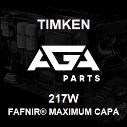 217W Timken FAFNIR® MAXIMUM CAPACITY BALL BEARINGS (200W, 300W) | AGA Parts