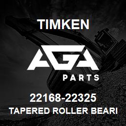 22168-22325 Timken TAPERED ROLLER BEARINGS - TS (TAPERED SINGLE) IMPERIAL | AGA Parts