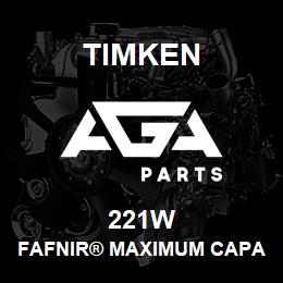 221W Timken FAFNIR® MAXIMUM CAPACITY BALL BEARINGS (200W, 300W) | AGA Parts