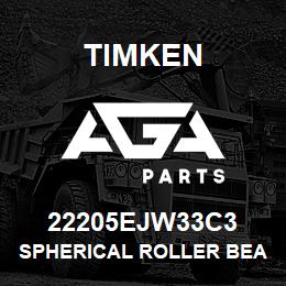 22205EJW33C3 Timken SPHERICAL ROLLER BEARINGS - STEEL CAGE | AGA Parts