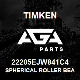 22205EJW841C4 Timken SPHERICAL ROLLER BEARINGS - STEEL CAGE | AGA Parts