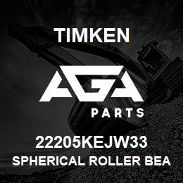 22205KEJW33 Timken SPHERICAL ROLLER BEARINGS - STEEL CAGE | AGA Parts