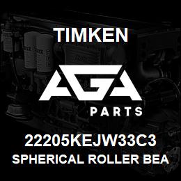 22205KEJW33C3 Timken SPHERICAL ROLLER BEARINGS - STEEL CAGE | AGA Parts