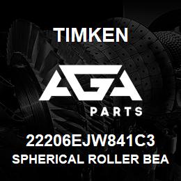 22206EJW841C3 Timken SPHERICAL ROLLER BEARINGS - STEEL CAGE | AGA Parts