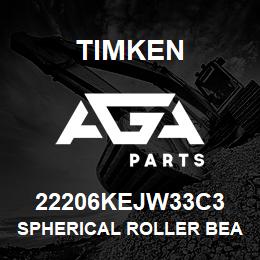 22206KEJW33C3 Timken SPHERICAL ROLLER BEARINGS - STEEL CAGE | AGA Parts