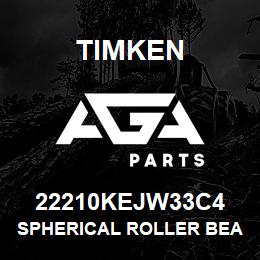 22210KEJW33C4 Timken SPHERICAL ROLLER BEARINGS - STEEL CAGE | AGA Parts