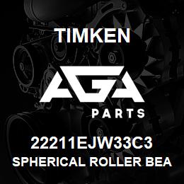 22211EJW33C3 Timken SPHERICAL ROLLER BEARINGS - STEEL CAGE | AGA Parts