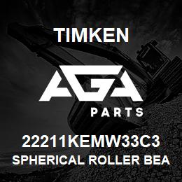 22211KEMW33C3 Timken SPHERICAL ROLLER BEARINGS - BRASS CAGE | AGA Parts