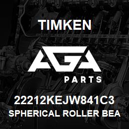 22212KEJW841C3 Timken SPHERICAL ROLLER BEARINGS - STEEL CAGE | AGA Parts