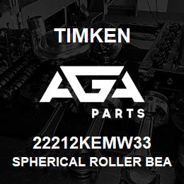 22212KEMW33 Timken SPHERICAL ROLLER BEARINGS - BRASS CAGE | AGA Parts