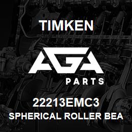 22213EMC3 Timken SPHERICAL ROLLER BEARINGS - BRASS CAGE | AGA Parts