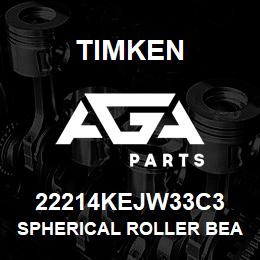 22214KEJW33C3 Timken SPHERICAL ROLLER BEARINGS - STEEL CAGE | AGA Parts